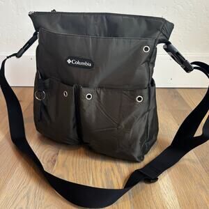 Columbia Nylon Messenger Crossbody Utility Diaper Bag Adjustable Olive Green